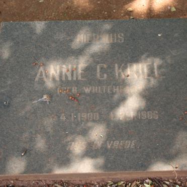 KRIEL Annie C. nee WHITEHEAD 1900-1985