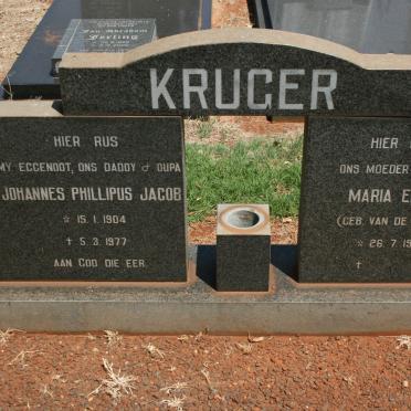 KRUGER Johannes Phillipus Jacob 1904-1977 &amp; Maria Elisa VAN DE WAAL 1919-