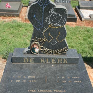 KLERK Juan, de 1988-1993 :: DE KLERK Cherianne 1992-1993