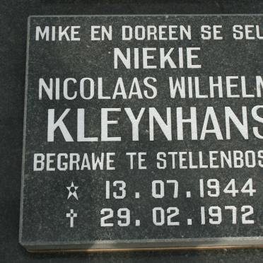 KLEYNHANS Nicolaas Wilhelm 1944-1972