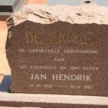 LANGE Jan Hendrik, de 1930-1982