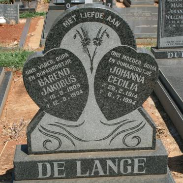 LANGE Barend Jakobus, de 1909-1994 &amp; Johanna Cecilia 1914-1994