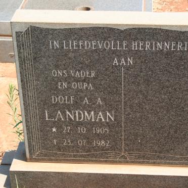 LANDMAN Dolf A.A. 1905-1982