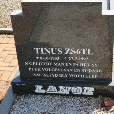 LANGE Tinus 1933-1997