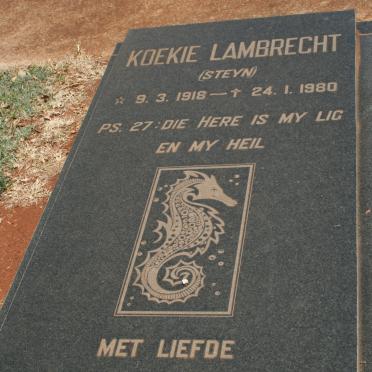 LAMBRECHT Koekie nee STEYN 1918-1980