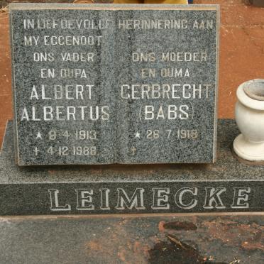 LEIMECKE Albert Albertus 1913-1988 &amp; Gerbrecht 1918-