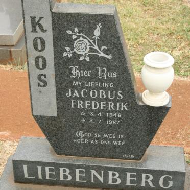 LIEBENBERG Jacobus Frederik 1946-1987