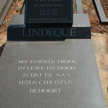 LINDEQUE Petrus Johannes 1985-1997