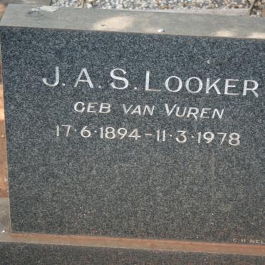 LOOKER J.A.S. nee VAN VUUREN 1894-1978