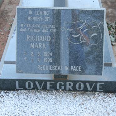 LOVEGROVE Richard Mark 1954-1989