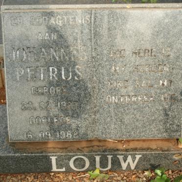 LOUW Johannes Petrus 1927-1988