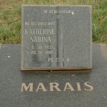 MARAIS Katherine Sabina 1937-1992