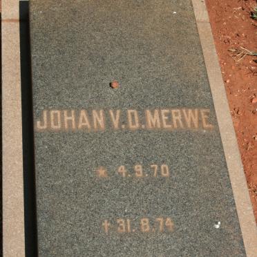 MERWE Johan, V.D. 1970-1974