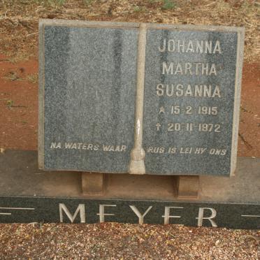 MEYER Johanna Martha Susanna 1915-1972