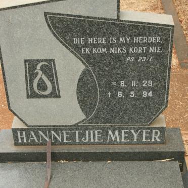 MEYER Hannetjie 1929-1994