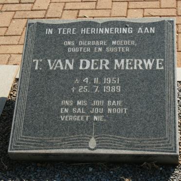 MERWE T., van der 1951-1989
