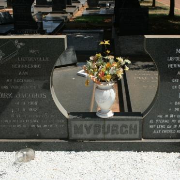 MYBURGH Dirk Jacobus 1908-1982 &amp; Kitty 1915-2005