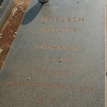 MYBURGH Johanna M. 1891-1975