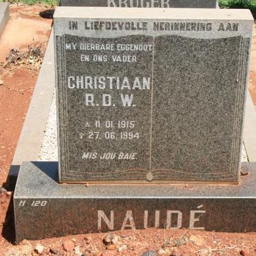 NAUDÉ Christiaan R.D.W. 1915-1994
