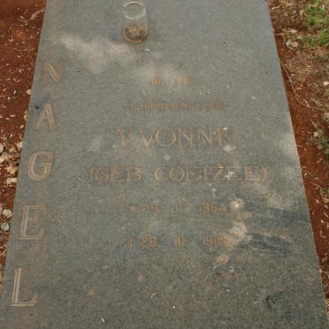 NAGEL Yvonne nee COETZEE 1954-1986