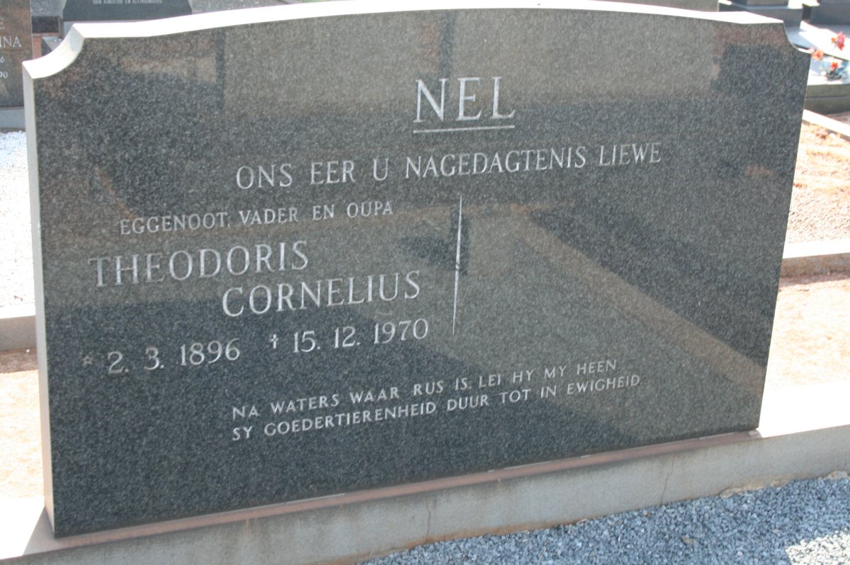 NEL Theodoris Cornelius 1896-1970