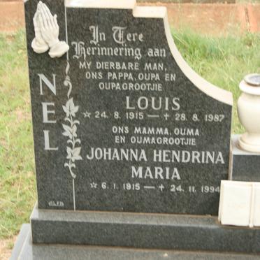 NEL Louis 1915-1987 &amp; Johanna Hendrina Maria 1915-1994