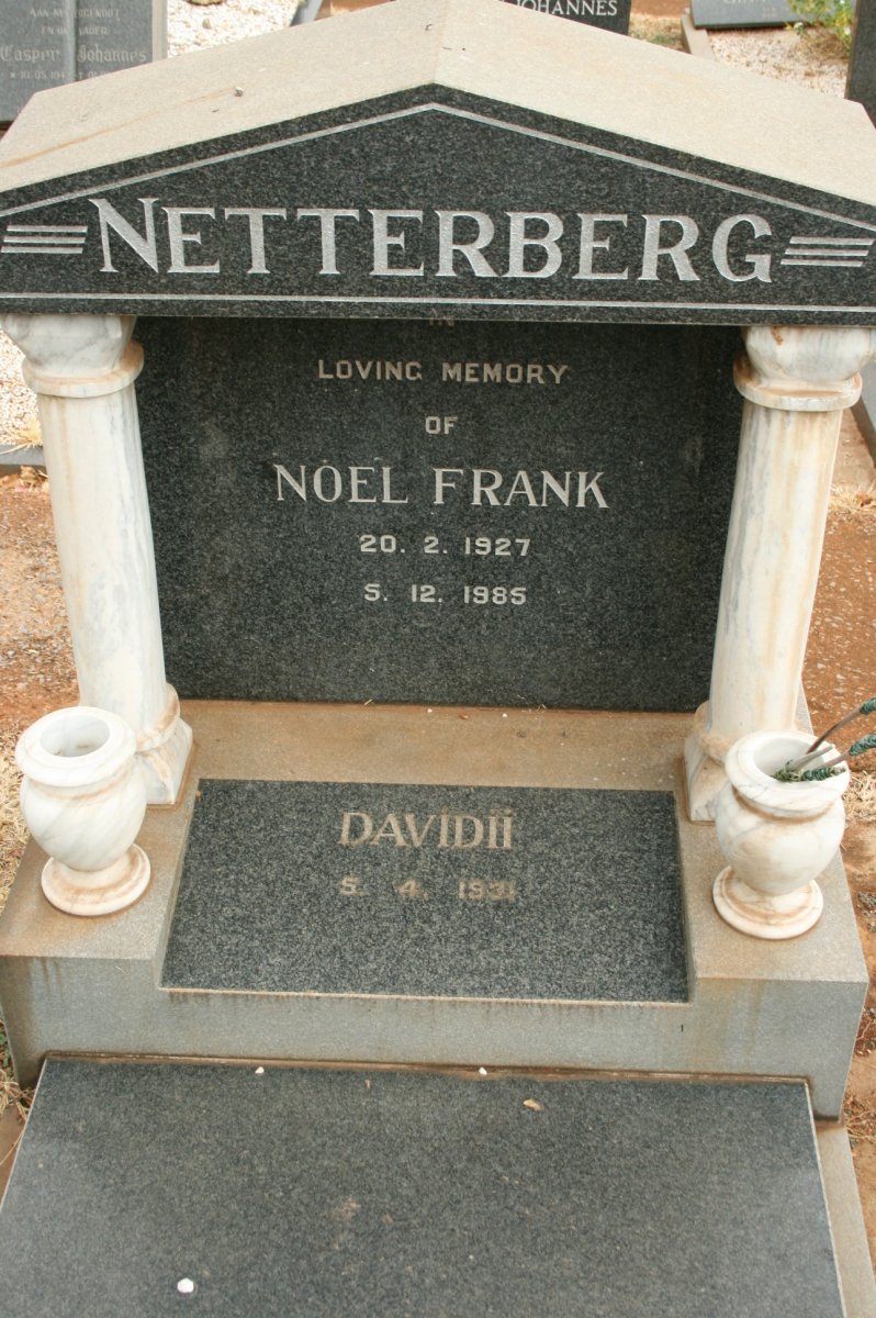 NETTERBERG Noel Frank 1927-1985 &amp; Davidii  1931-