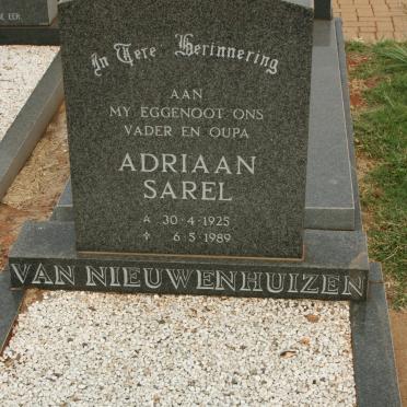NIEUWENHUIZEN Adrian Sarel, van 1925-1989