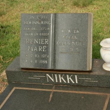 NIKKI Renier Mare 1974-1988