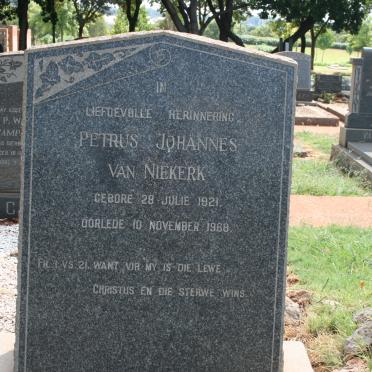 NIEKERK Petrus Johannes, van 1921-1968