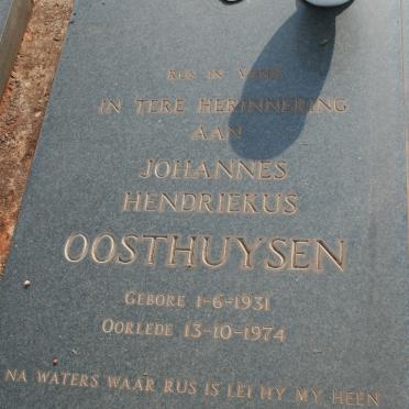 OOSTHUYSEN Johannes Hendriekus 1931-1974