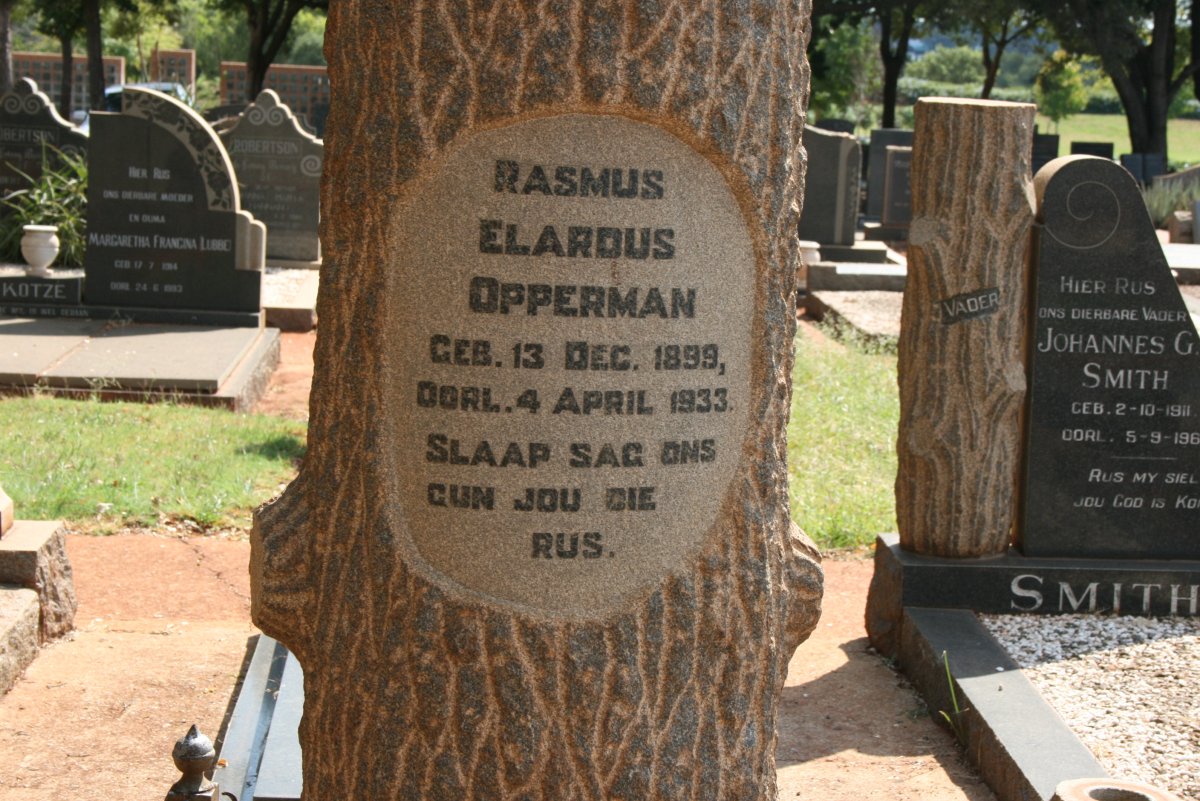 OPPERMAN Rasmus Elardus 1899-1933