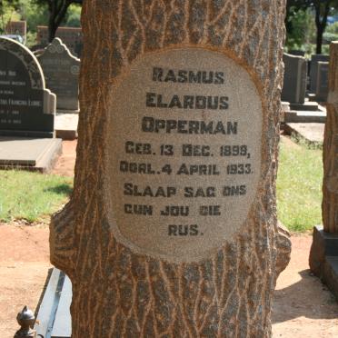 OPPERMAN Rasmus Elardus 1899-1933