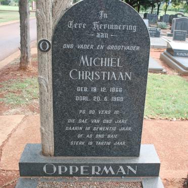 OPPERMAN Michiel Christiaan 1866-1969