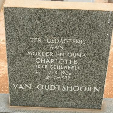 OUDTSHOORN Charlotte, van nee SCHENKEL 1906-1977