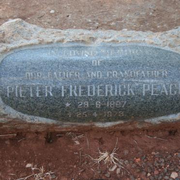 PEACH Pieter Frederick 1887-1973