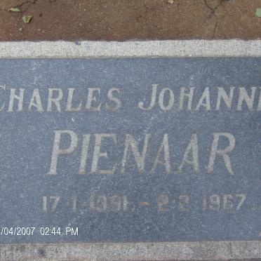 PIENAAR Charles Johannes 1891-1967