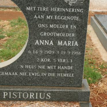 PISTORIUS Anna Maria 1909-1986