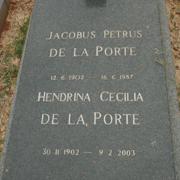 PORTE Jacobus Petrus, de la 1902-1987 &amp; Hendrina Cecilia 1902-2003