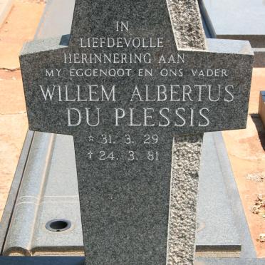 PLESSIS Willem Albertus, du 1929-1981