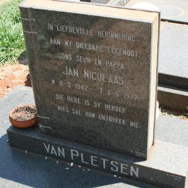 PLETSEN Jan Nicolaas, van 1942-1977