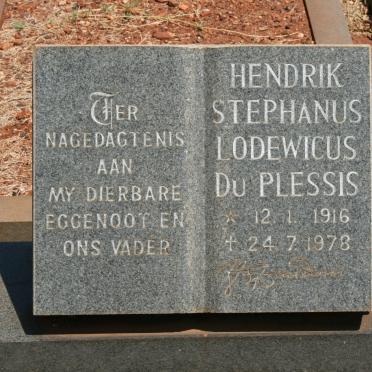 PLESSIS Hendrik Stephanus Lodewicus, du 1916-1978