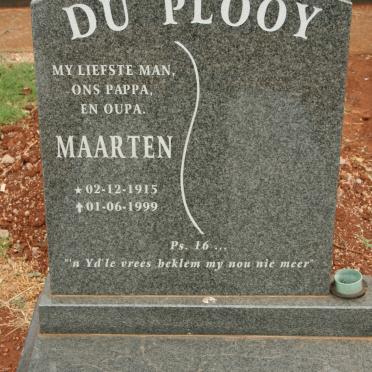 PLOOY Maarten, du 1915-1999