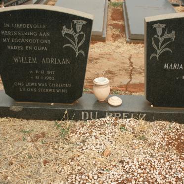 PREEZ Willem Adriaan, du 1917-1982 &amp; Maria Elizabeth 1923-