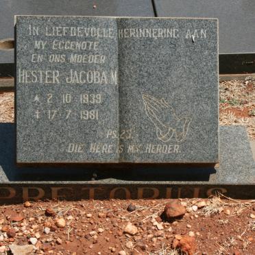 PRETORIUS Hester Jacoba M. 1939-1981