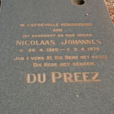 PREEZ Nicolaas Johannes, du 1920-1973