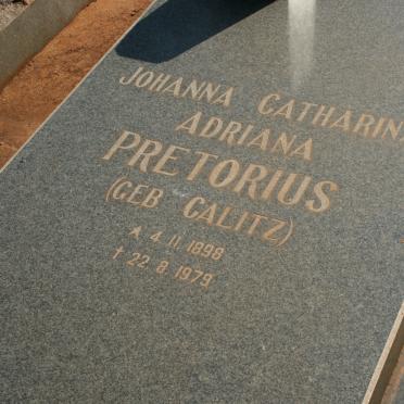 PRETORIUS Johanna Catharina Adriana nee CALITZ 1898-1979