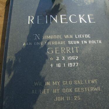 REINECKE Gerrit 1962-1977