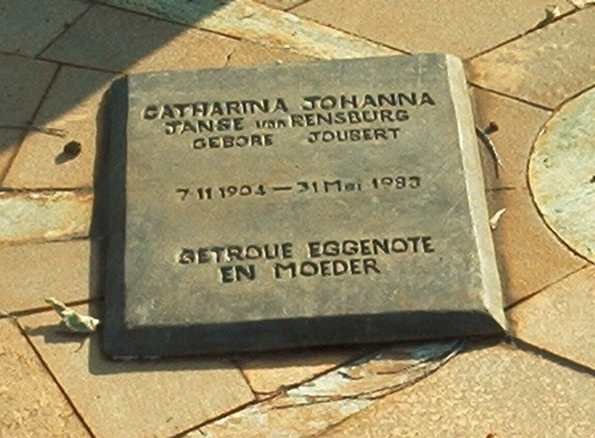RENSBURG Catharina Johanna, Janse van nee JOUBERT 1904-1983