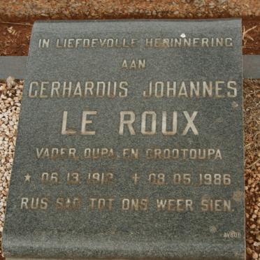 ROUX Gerhardus Johannes, le 1912-1986